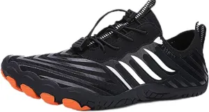 2025 New GroundedFootwear for Women Men Neuropathy, GroundedFootwear,Comfortable Lightweight Non-Slip Barefoot Shoes (Black,10 Women/8 Men)