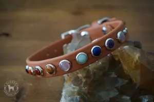 5/8" CHAKRA Gemstone Buckle Collar