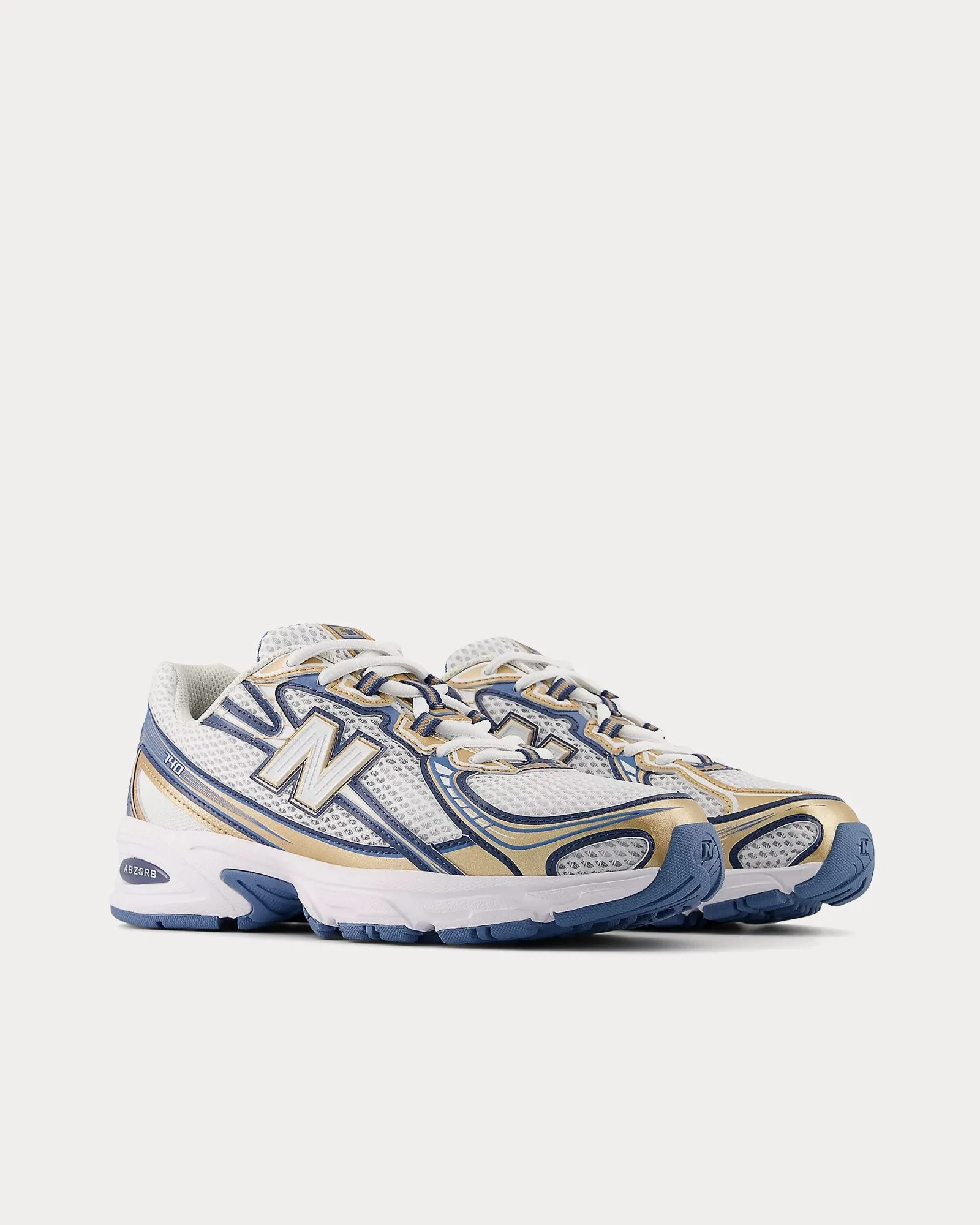 740 Heron Blue / Vintage Indigo / Gold Metallic Low Top Sneakers