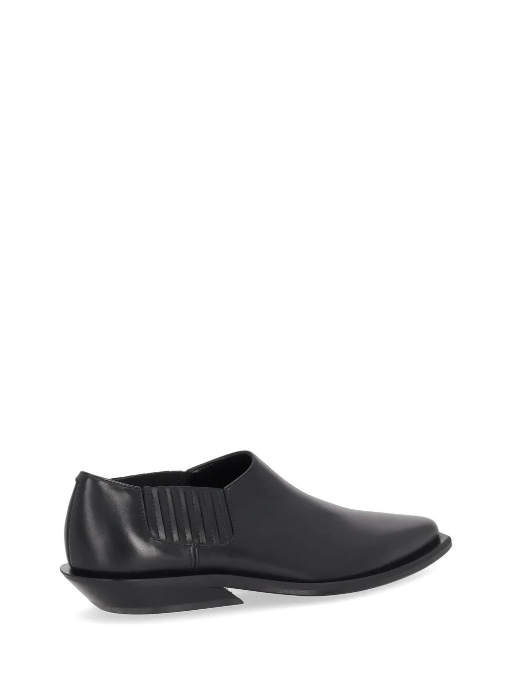 ADEN POINTY MICRO HEEL CUT COWBOY PLAIN SHINY CALF