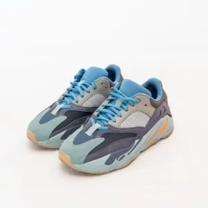 Adidas x Yeezy gre/blue Mesh and Leather Boost 700 Inertia Sneakers