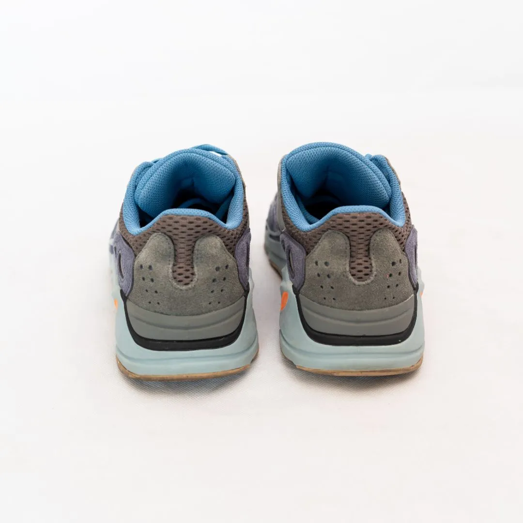 Adidas x Yeezy gre/blue Mesh and Leather Boost 700 Inertia Sneakers