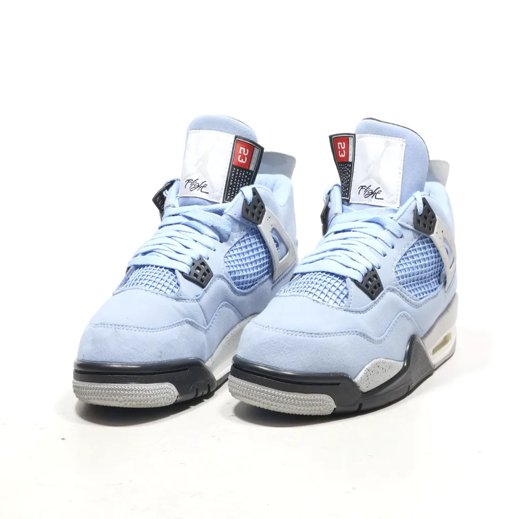 Air Jordan 4 Retro Low-Top Sneakers Fabric Blue Color For Men