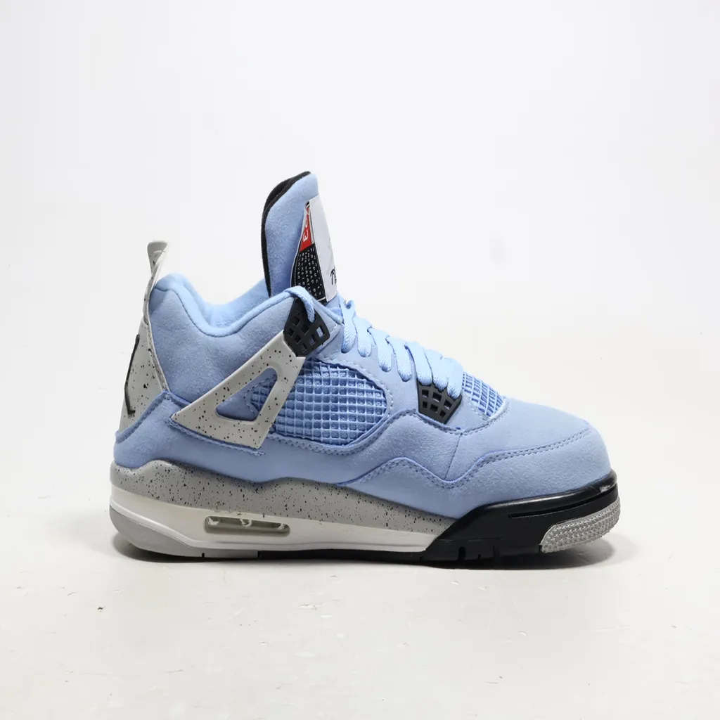 Air Jordan 4 Retro Low-Top Sneakers Fabric Blue Color For Men
