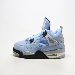 Air Jordan 4 Retro Low-Top Sneakers Fabric Blue Color For Men