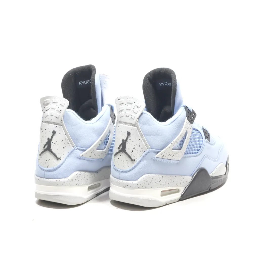Air Jordan 4 Retro Low-Top Sneakers Fabric Blue Color For Men