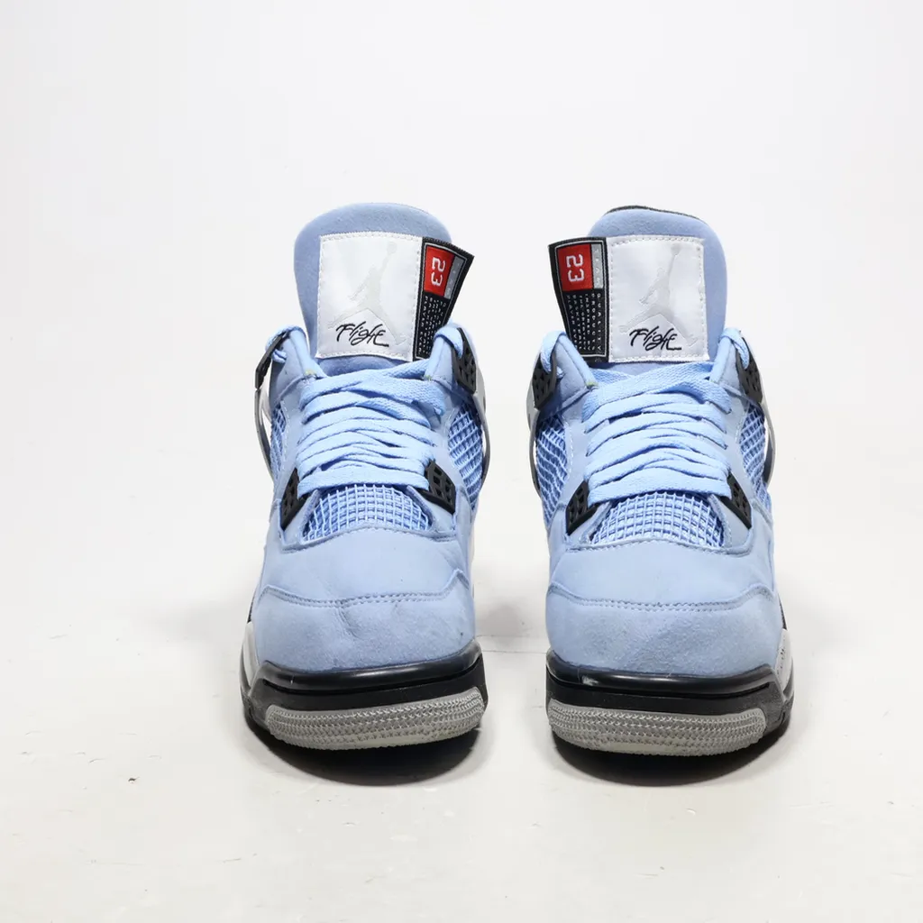 Air Jordan 4 Retro Low-Top Sneakers Fabric Blue Color For Men