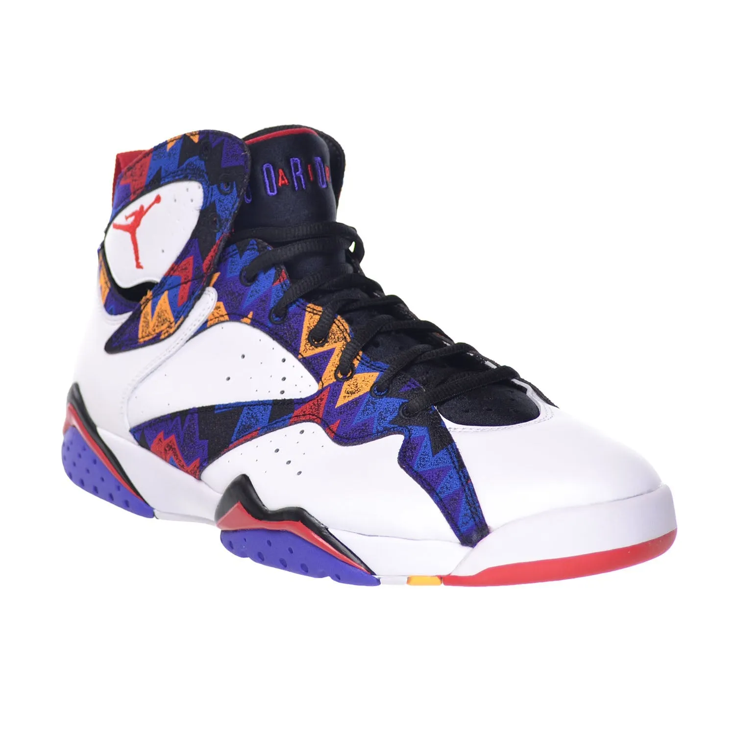 Air Jordan 7 Retro "Sweater" Mens' Shoes White-University Red-Black