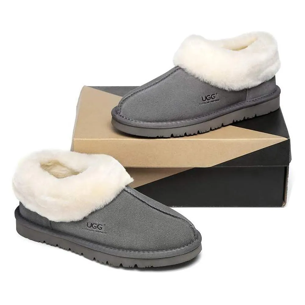 Australian Shepherd® UGG Slippers, Australia Premium Sheepskin,Unisex Homey Moccasins #15545