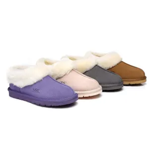 Australian Shepherd® UGG Slippers, Australia Premium Sheepskin,Unisex Homey Moccasins #15545