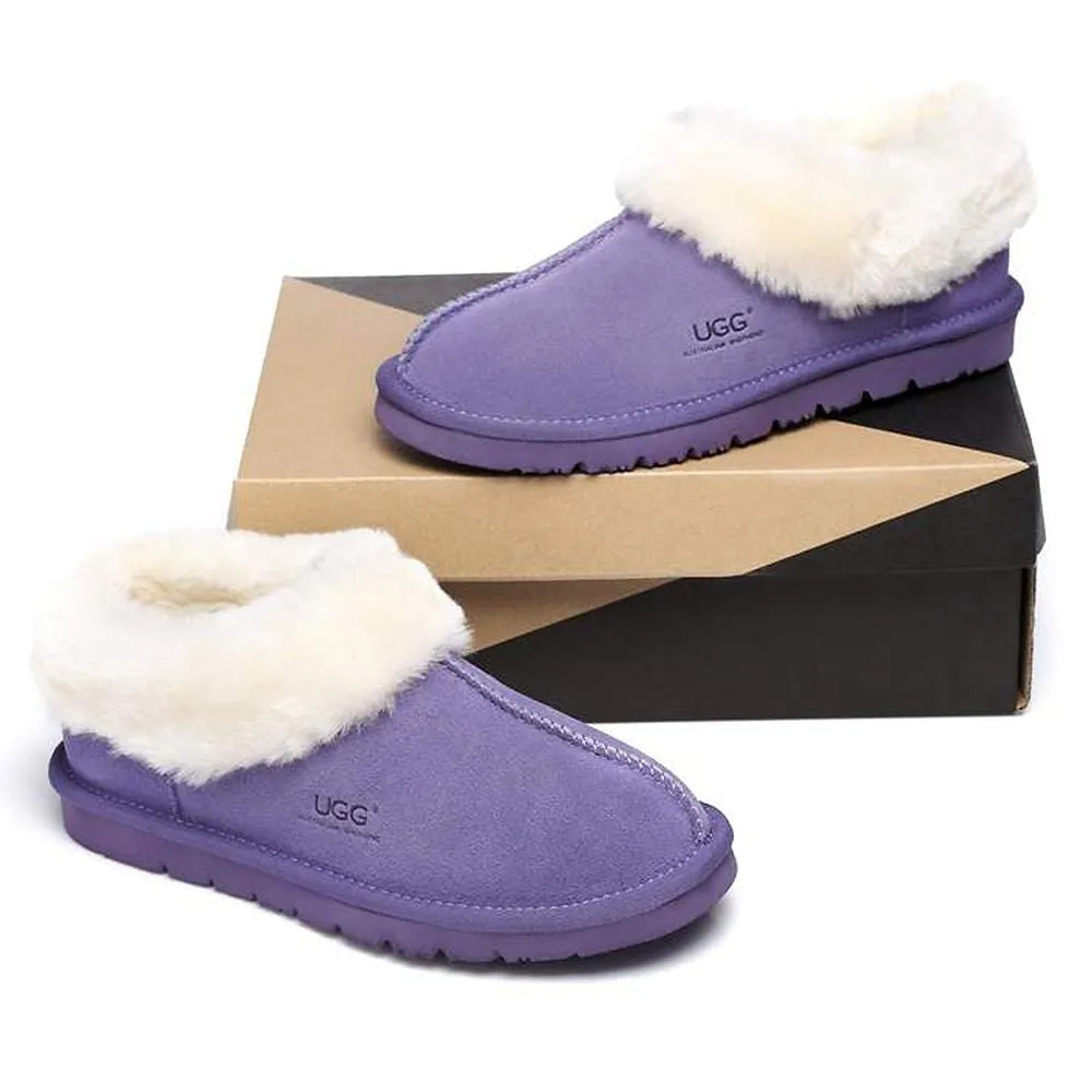 Australian Shepherd® UGG Slippers, Australia Premium Sheepskin,Unisex Homey Moccasins #15545