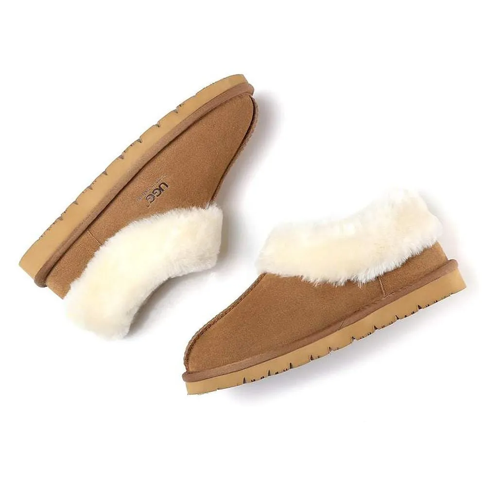 Australian Shepherd® UGG Slippers, Australia Premium Sheepskin,Unisex Homey Moccasins #15545