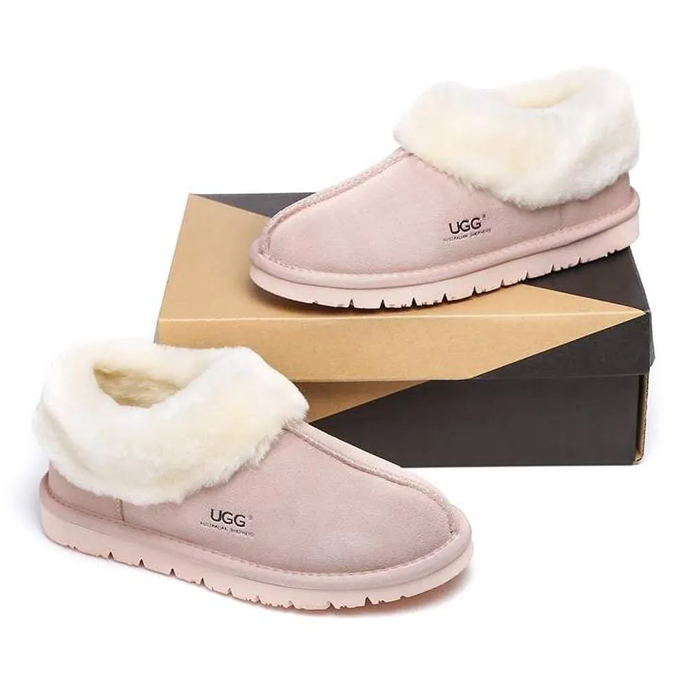 Australian Shepherd® UGG Slippers, Australia Premium Sheepskin,Unisex Homey Moccasins #15545