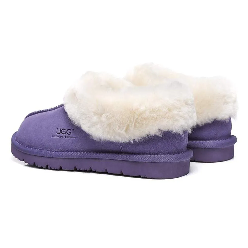 Australian Shepherd® UGG Slippers, Australia Premium Sheepskin,Unisex Homey Moccasins #15545