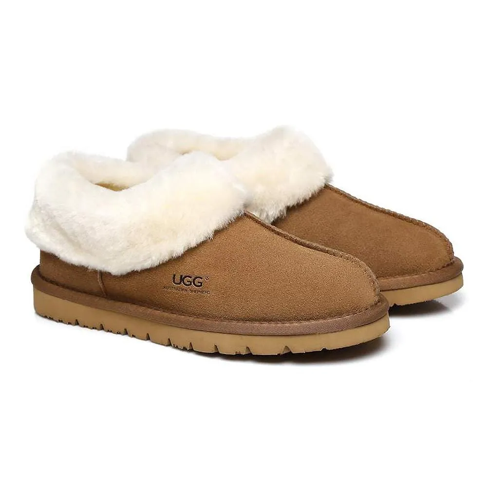 Australian Shepherd® UGG Slippers, Australia Premium Sheepskin,Unisex Homey Moccasins #15545