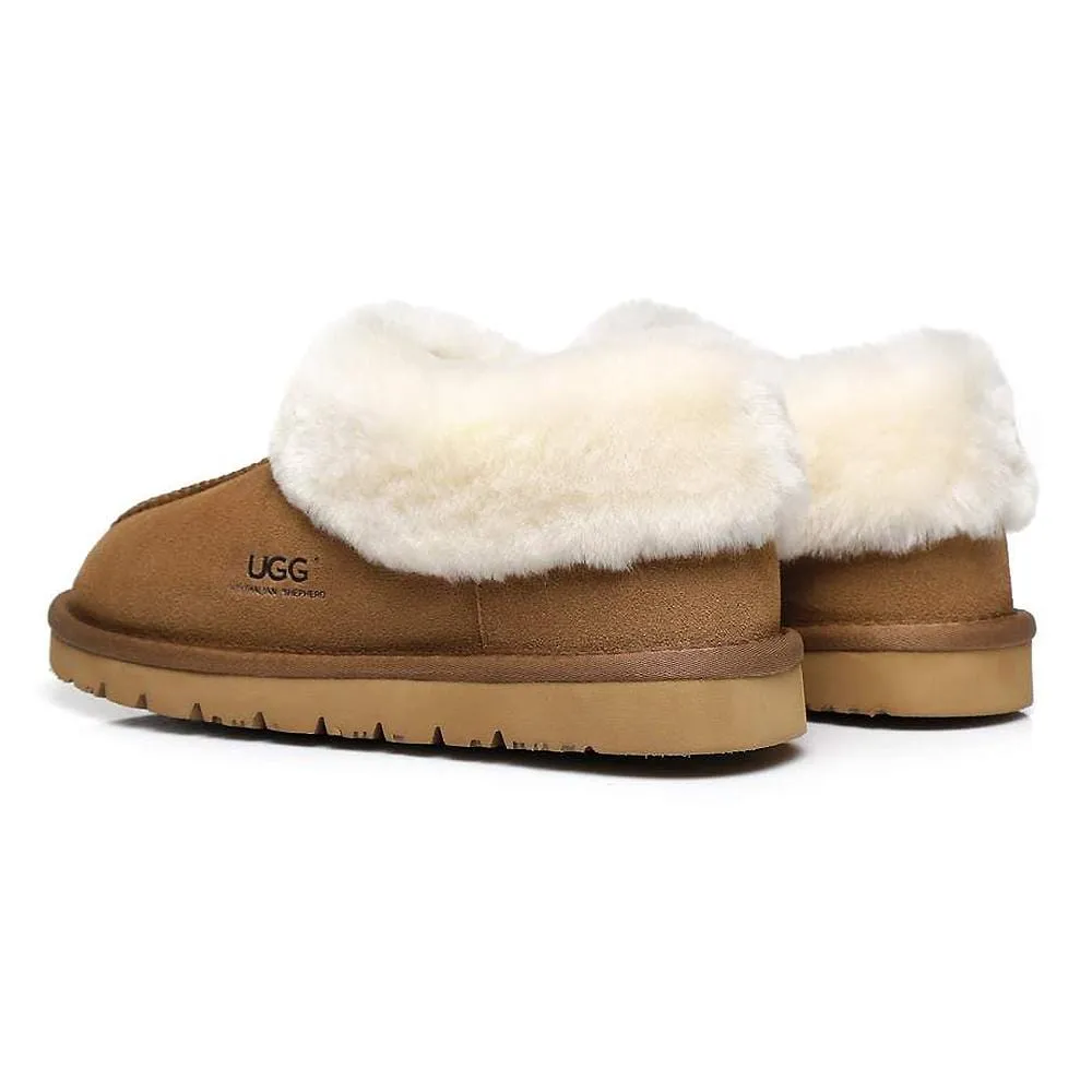 Australian Shepherd® UGG Slippers, Australia Premium Sheepskin,Unisex Homey Moccasins #15545