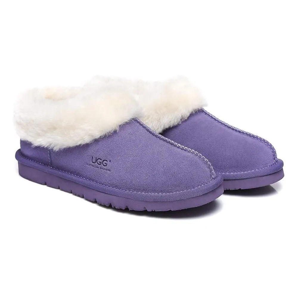 Australian Shepherd® UGG Slippers, Australia Premium Sheepskin,Unisex Homey Moccasins #15545