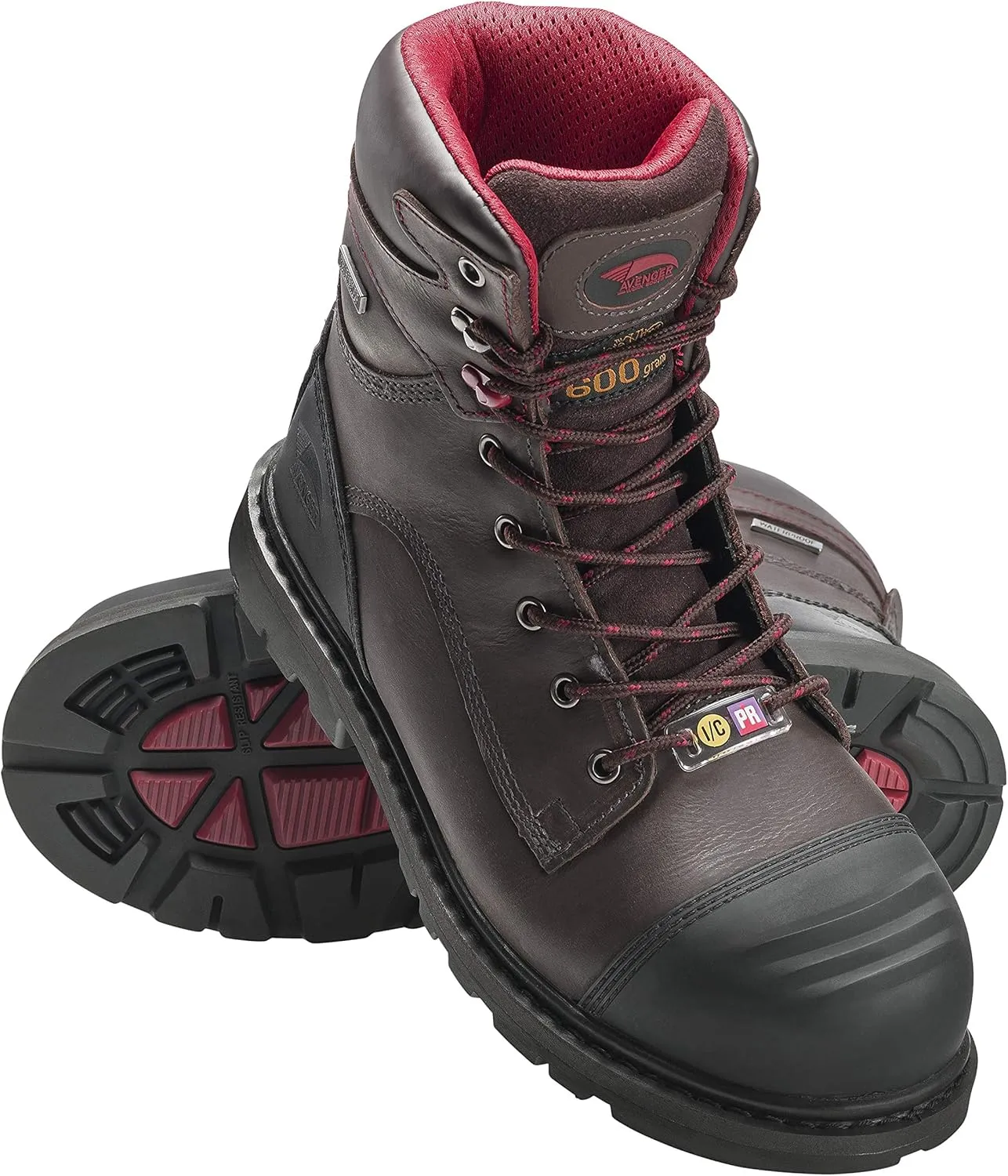 Avenger Work Boots Hammer 8" Men's Insulated Waterproof Leather Carbon Toe EH Industrial Work Boots