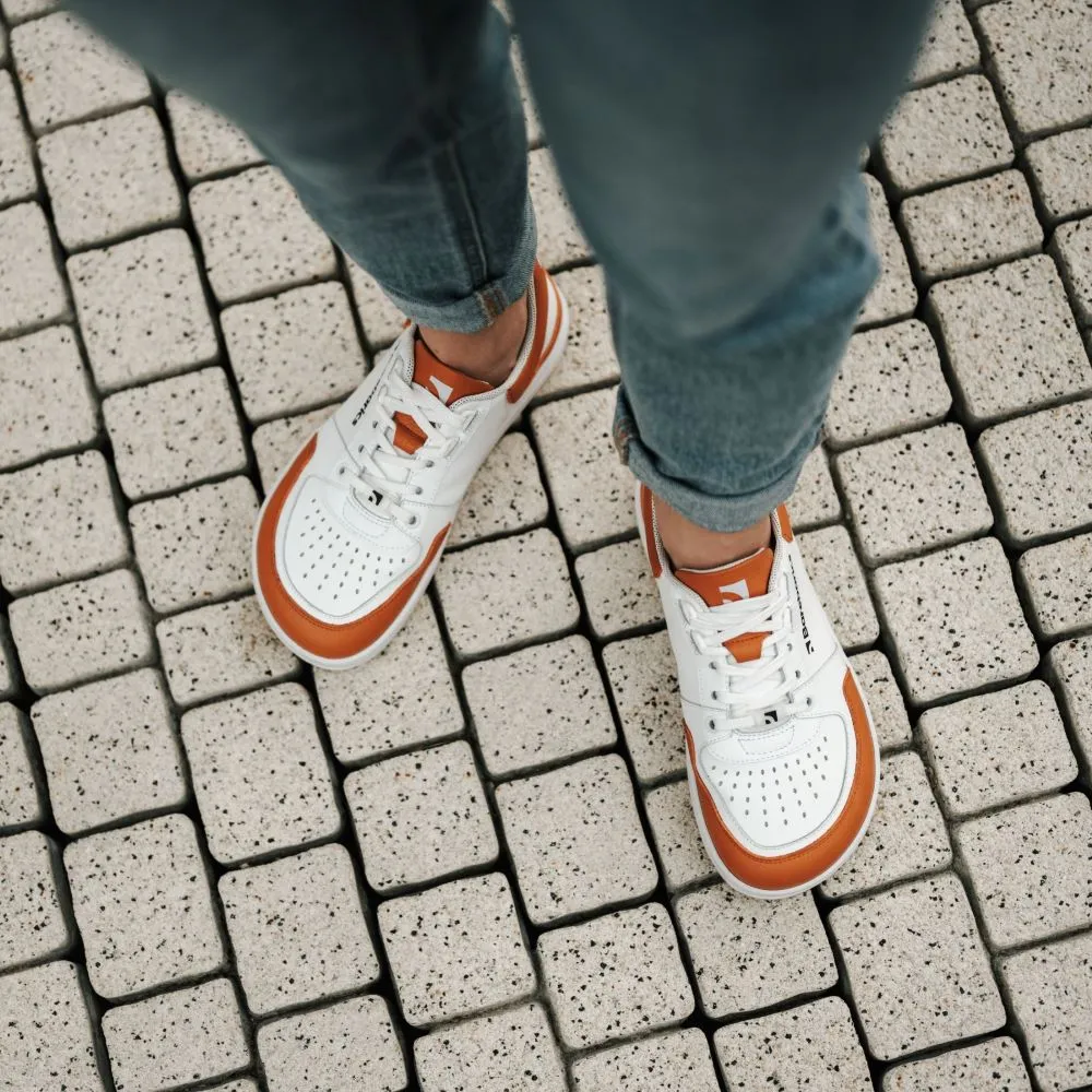 Barebarics Wave Leather Sneaker - White & Orange 43 - Like New