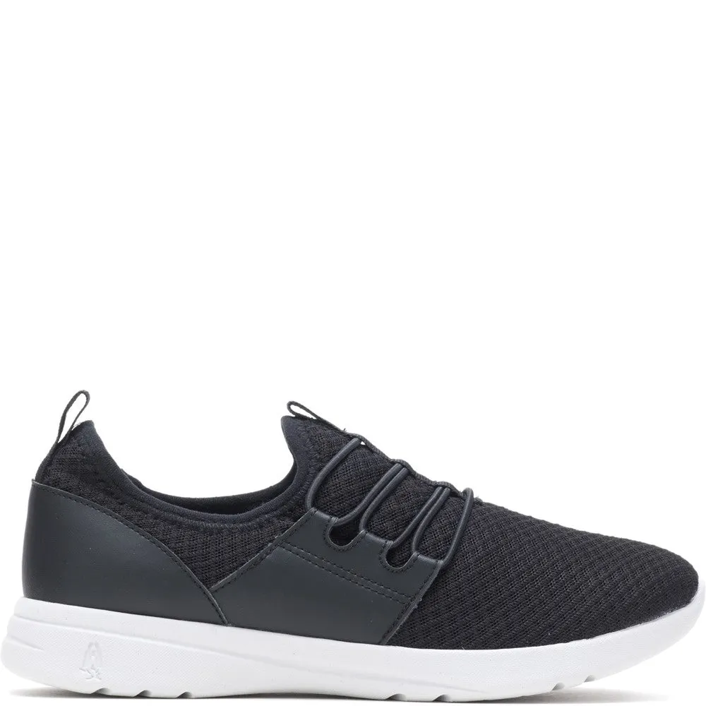 Black/White Recycled Good Shoe Bungee Trainers