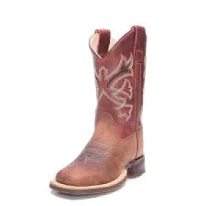 Boy's Brown and Rust Bullhide Square Toe Boot