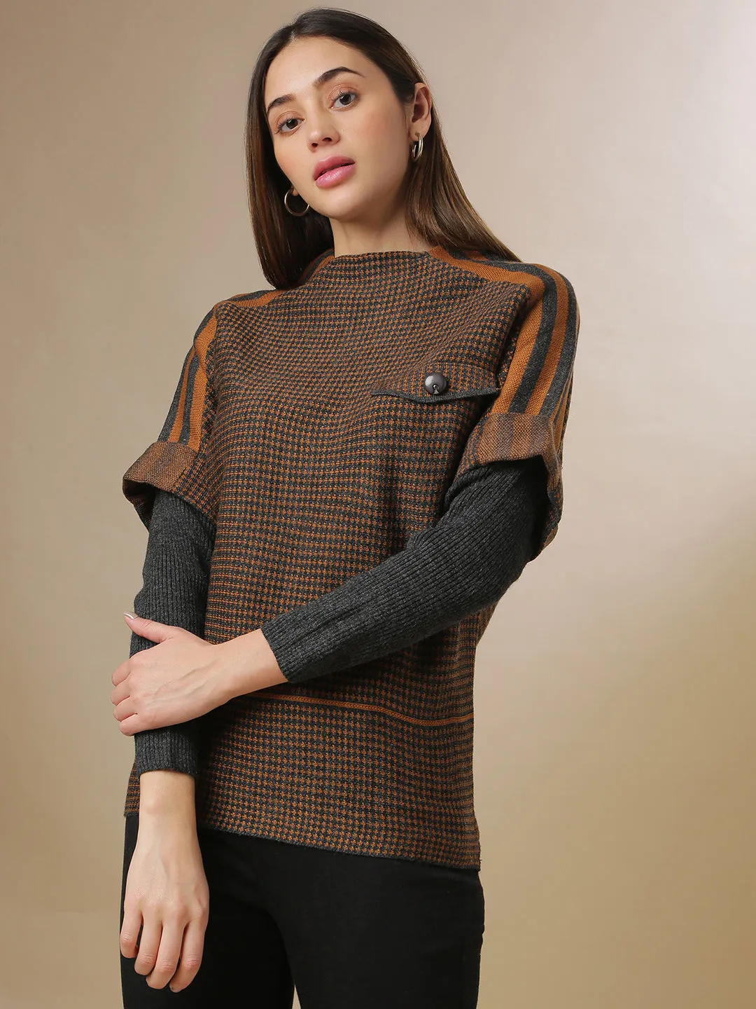 Checked Sweater
