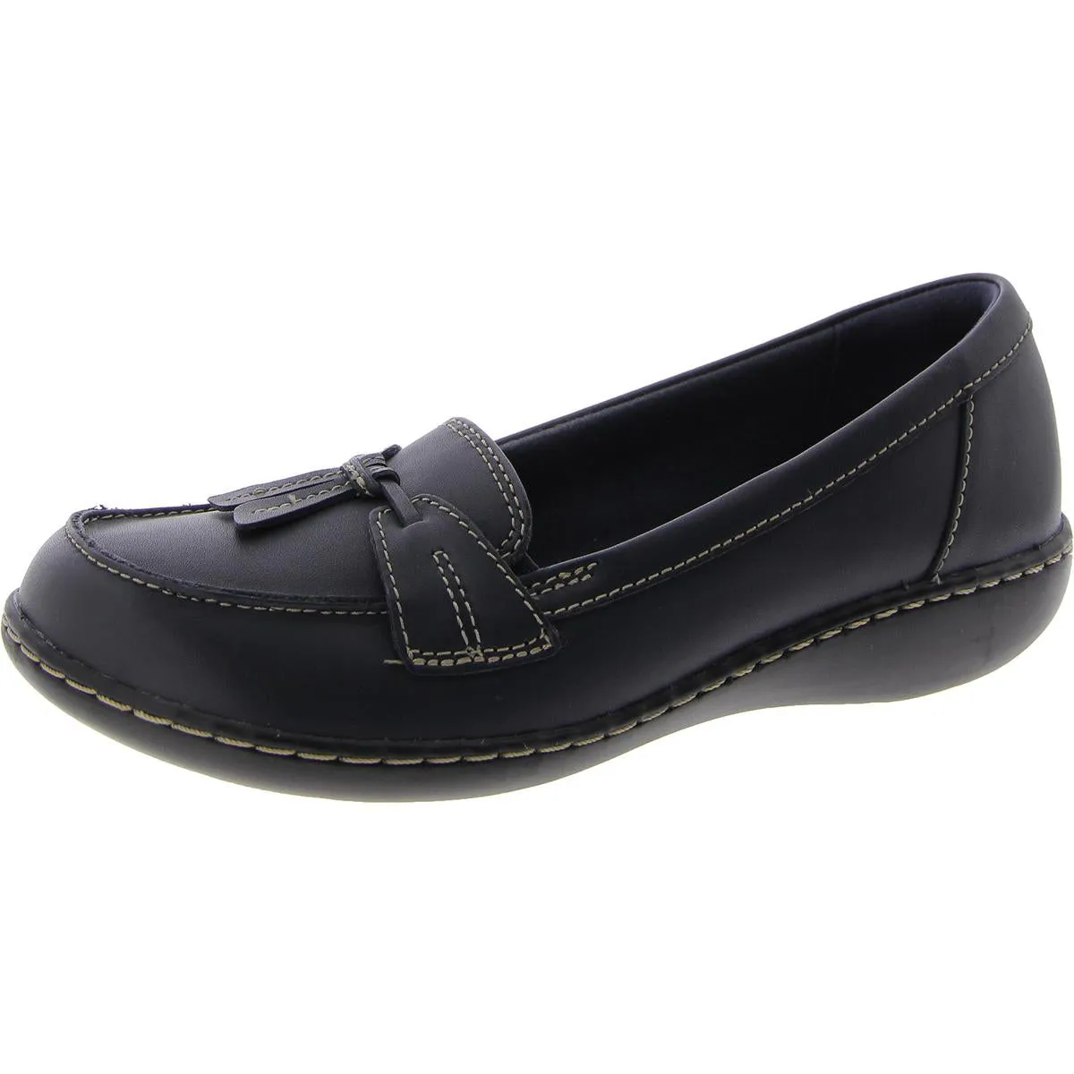 Clarks Ashland Bubble Women's Leather Tasseled Slip On Casual Loafers