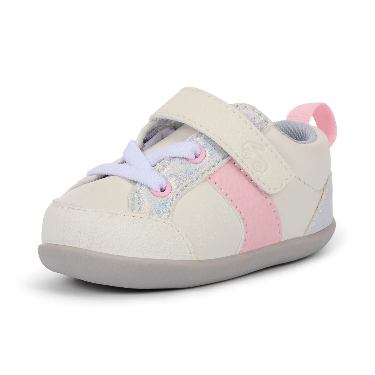Connor First Walker Shoe - White/Pink by See Kai Run