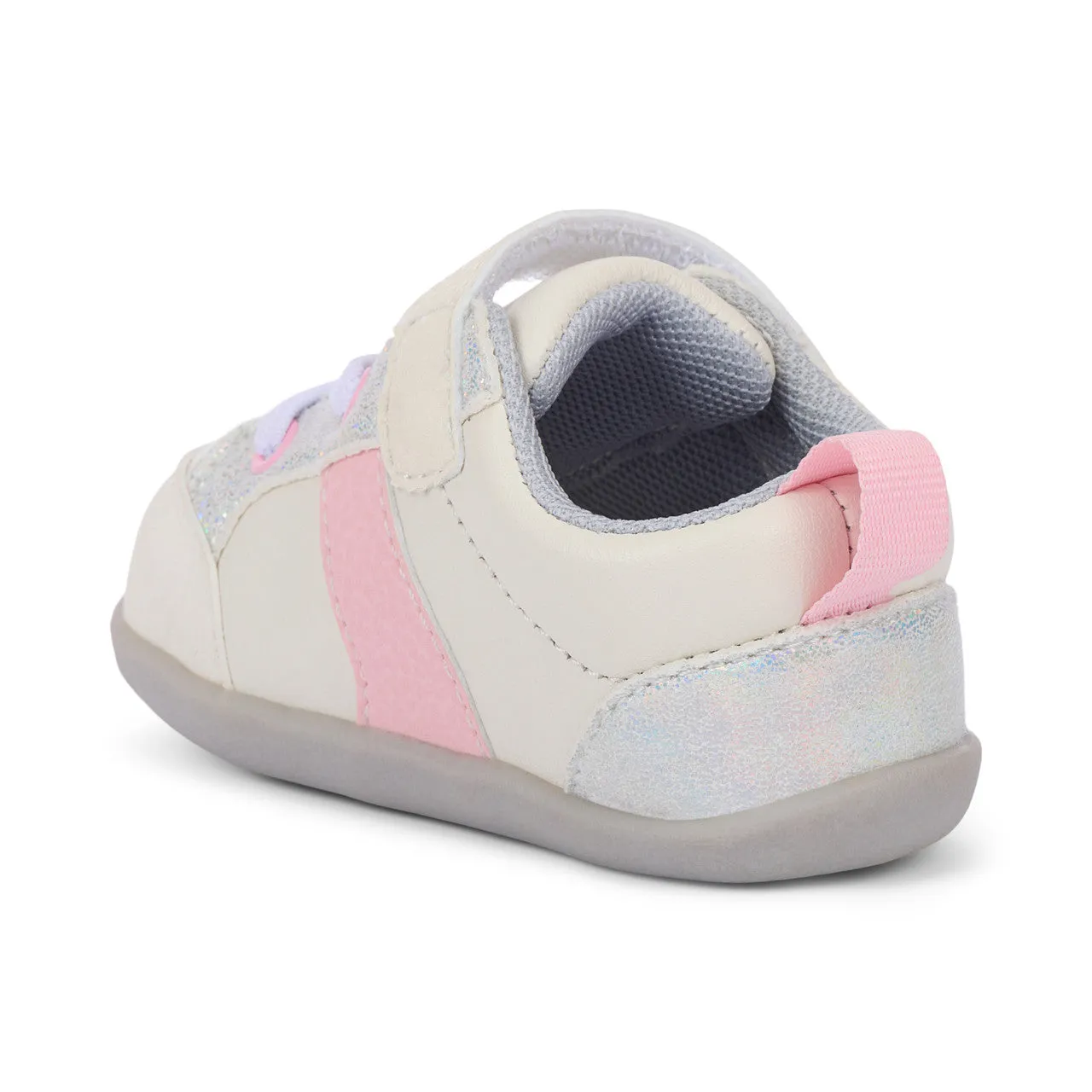 Connor First Walker Shoe - White/Pink by See Kai Run