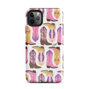 Cowboy Boots Pattern (Pink/Purple) - Tough Case for iPhone®