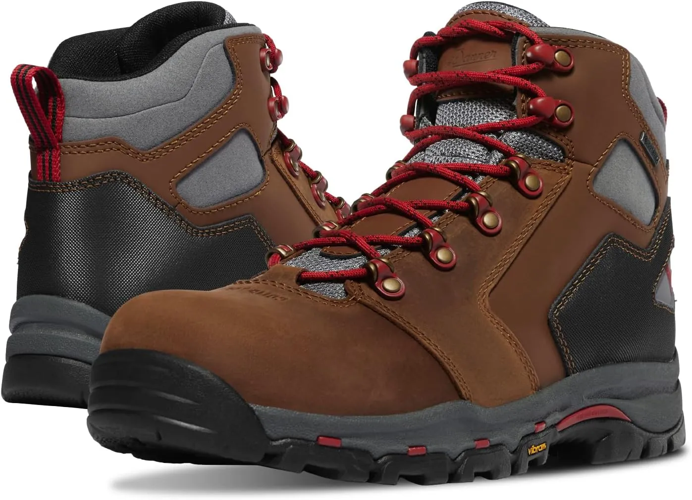 Danner Vicious 4.5 Composite Toe Work Boots for Men - Full-Grain Leather with Breathable Gore-Tex Lining, Speed Lace System & Non Slip Heel Outsole