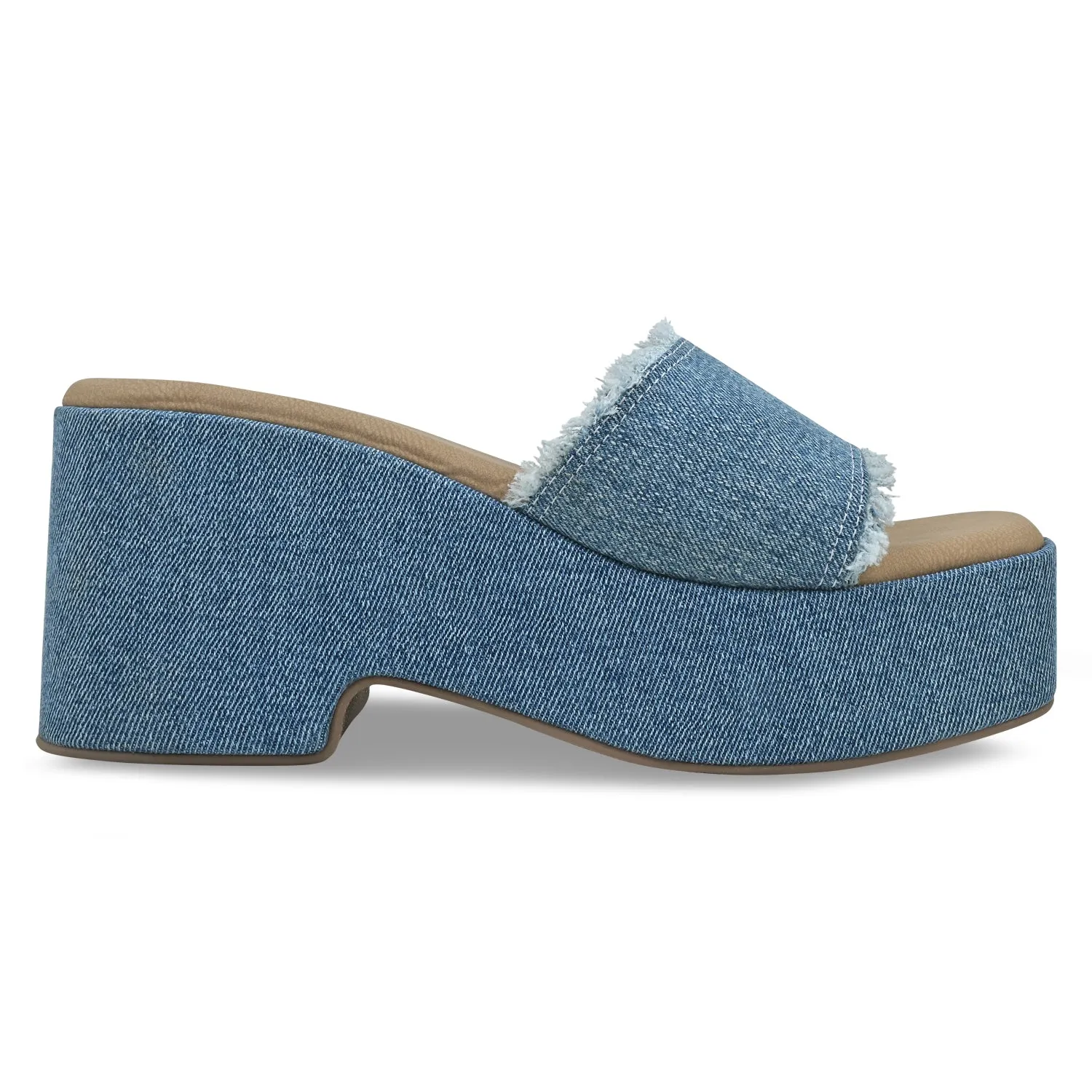 Denim Fringe Platforms