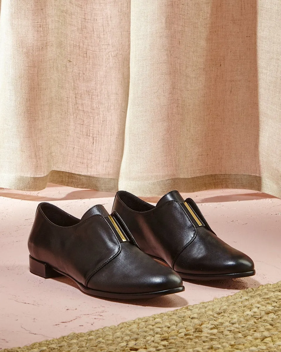 Derbies En Cuir De Veau Edorine - Noir
