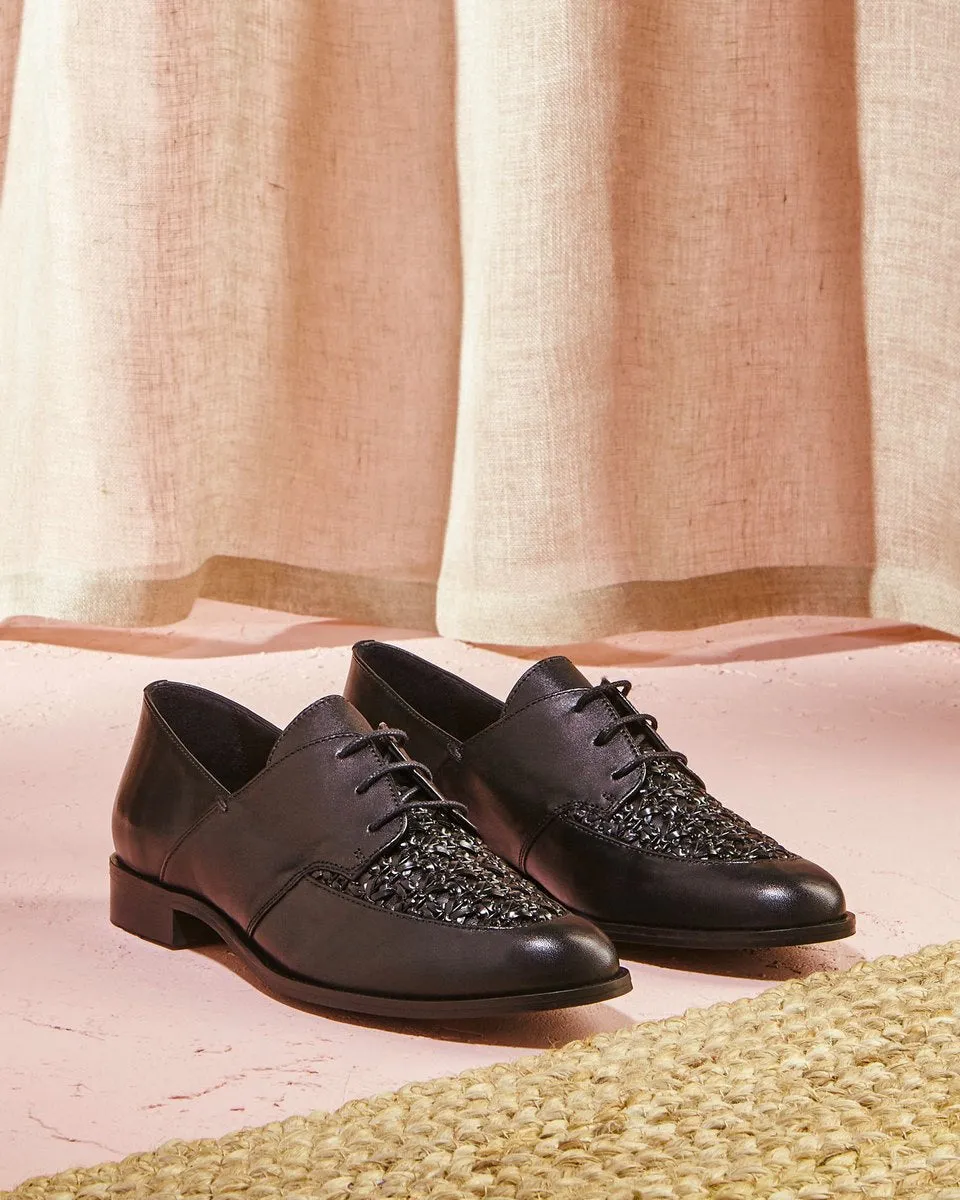 Derbies En Cuir De Veau Elenage - Noir