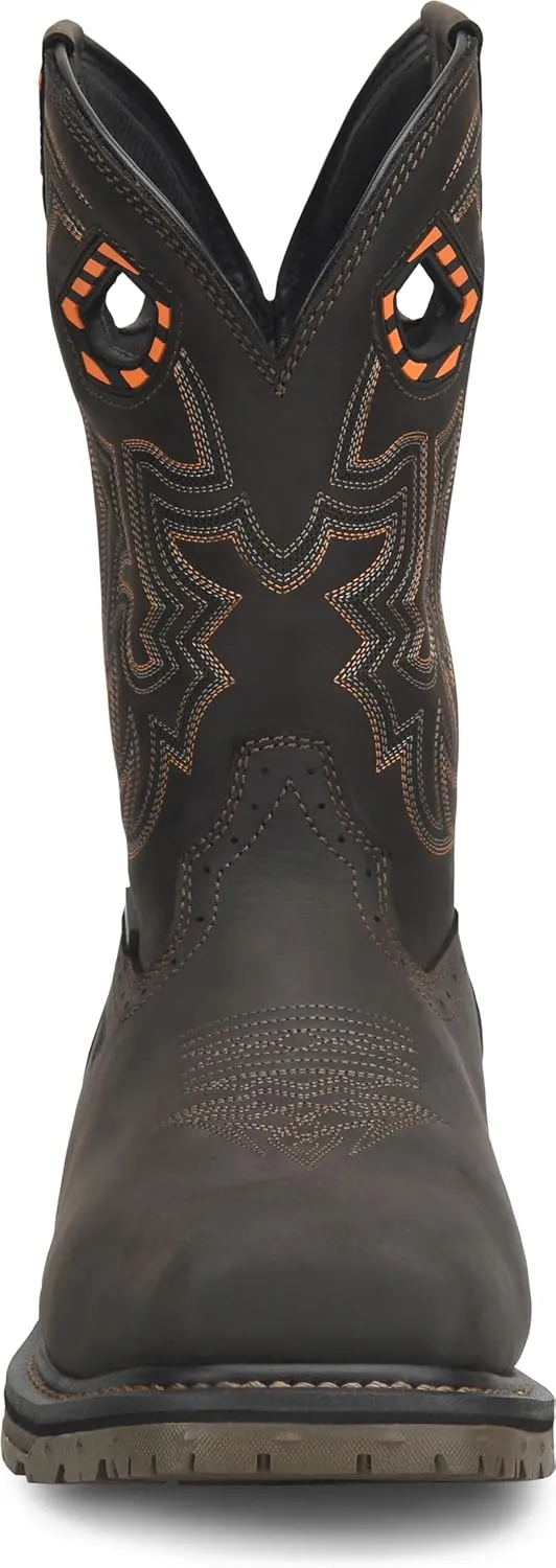 DOUBLE-H Men's Phantom Rider Bruner 11 Waterproof Metguard Wide Square Composite Toe Roper Boots