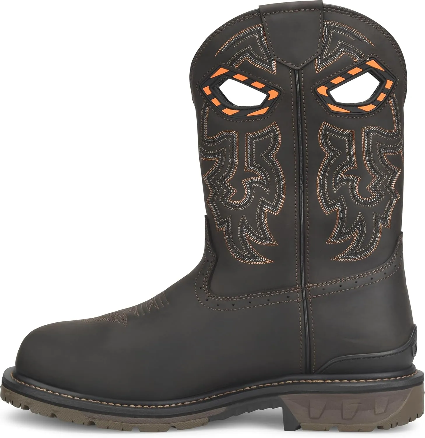 DOUBLE-H Men's Phantom Rider Bruner 11 Waterproof Metguard Wide Square Composite Toe Roper Boots