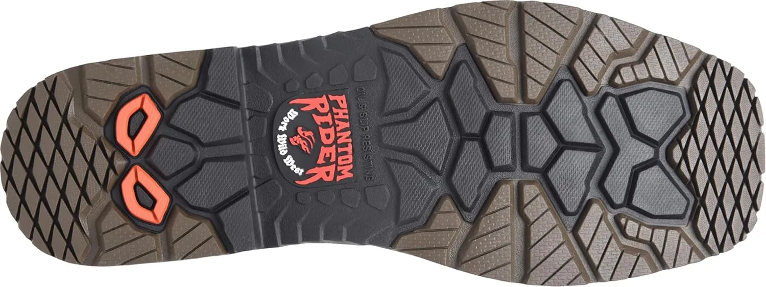 DOUBLE-H Men's Phantom Rider Bruner 11 Waterproof Metguard Wide Square Composite Toe Roper Boots