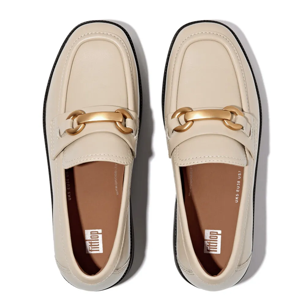 F-LUMA Chunky-Snaffle Leather Demi-Wedge Loafers