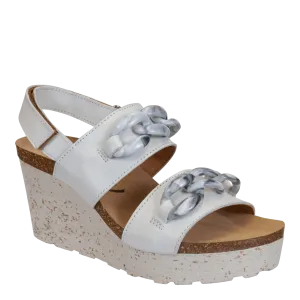 FAIR ISLE in CHAMOIS Wedge Sandals