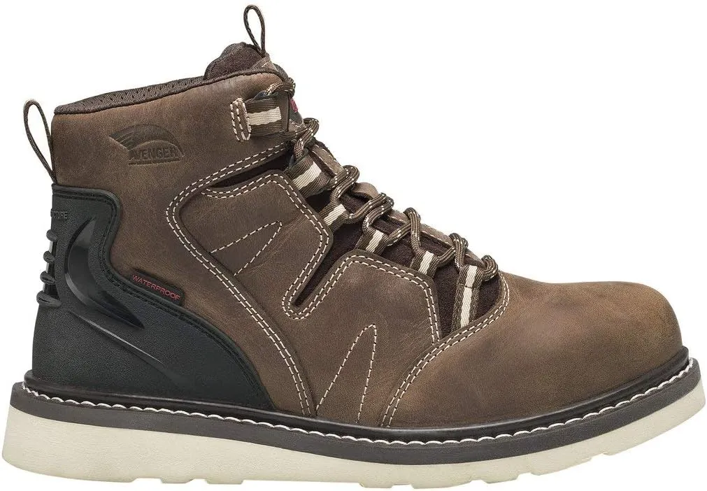 FSI FOOTWEAR SPECIALTIES INTERNATIONAL Men's 7606 Leather Wedge 6" Soft Toe Waterproof Puncture Resistant Eh Work Boots