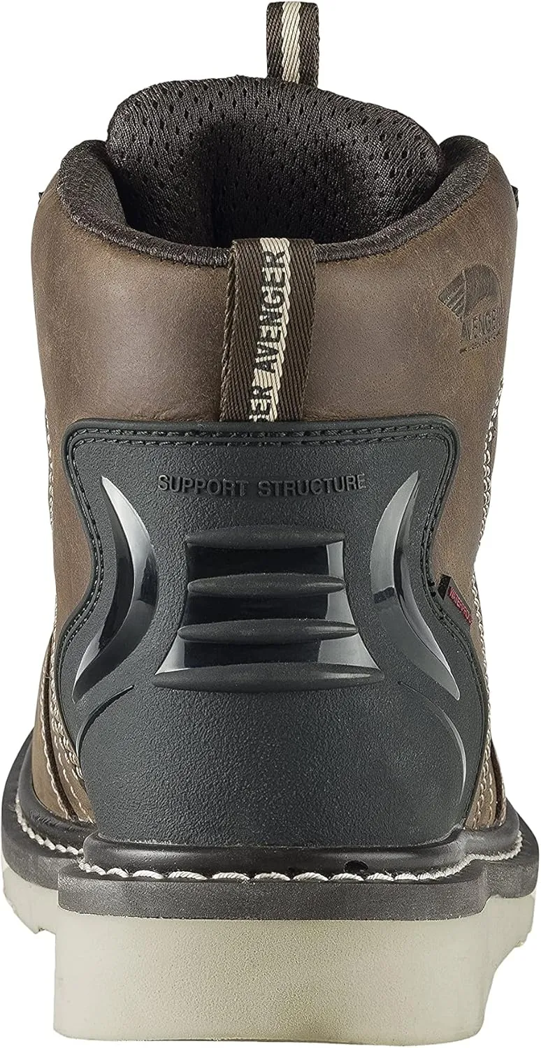 FSI FOOTWEAR SPECIALTIES INTERNATIONAL Men's 7606 Leather Wedge 6" Soft Toe Waterproof Puncture Resistant Eh Work Boots