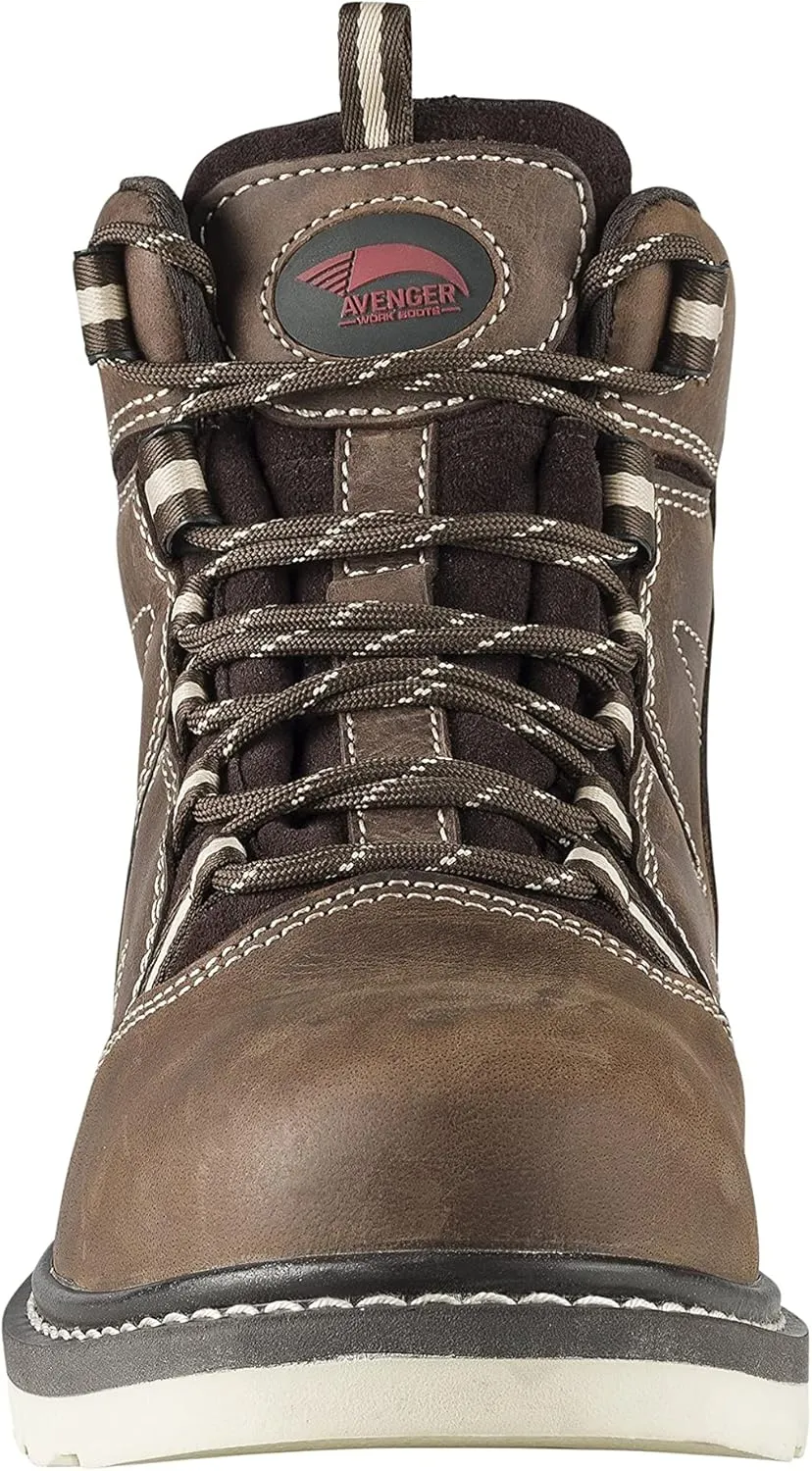 FSI FOOTWEAR SPECIALTIES INTERNATIONAL Men's 7606 Leather Wedge 6" Soft Toe Waterproof Puncture Resistant Eh Work Boots