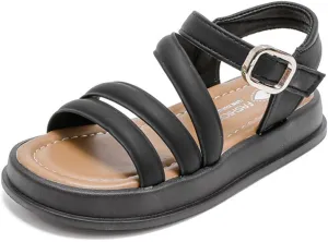 Girls Sandals Fashion Summer Strappy Flats Gladiator Sandals Shoes Open Toe Cute Flats Dress Sandals For Toddler/Little Kid/Big Kid