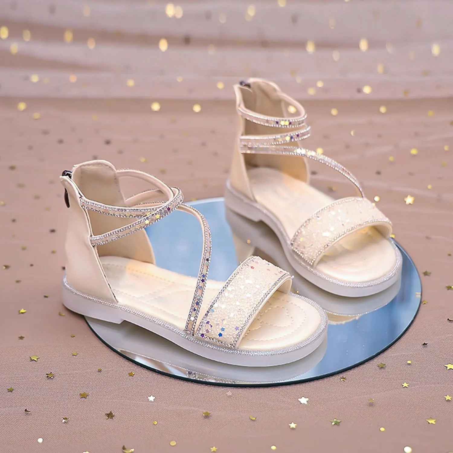 Girls Sandals Kids Casual Strap Flat Sandals Summer Open Toe Shoes Little Kid/Big Kid