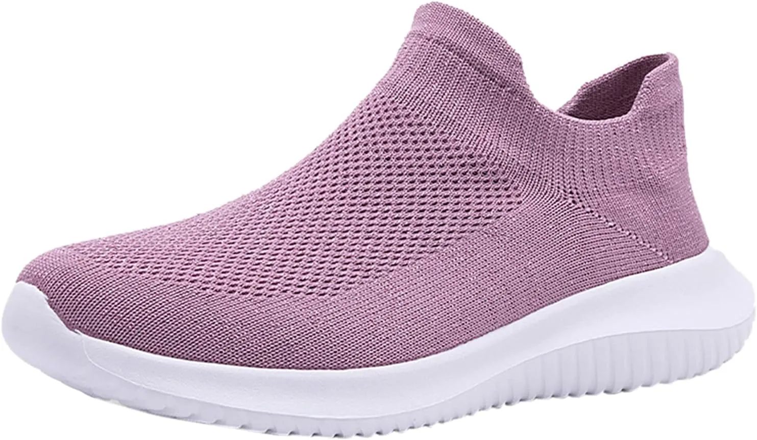 Hbeylia Women's Slip On Sneakers Walking Shoes Comfortable Elastic Sock Sneakers Golf Running Tennis Shoes Non Slip Athletic Workout Sport Shoes For Women Girls Back To School Gift