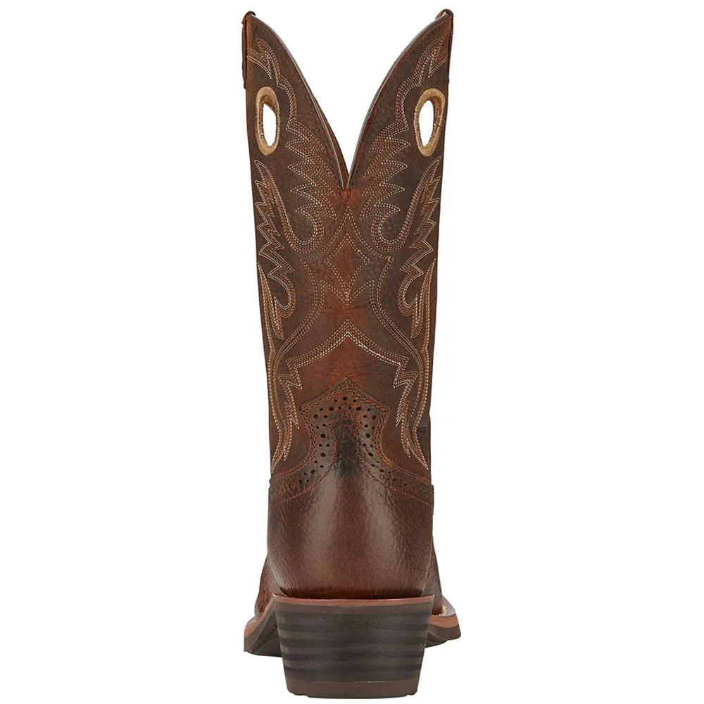 Heritage Roughstock Embroidered Square Toe Cowboy Boots
