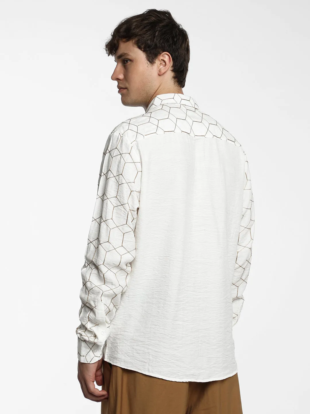 Hexagon-Lined Shirt