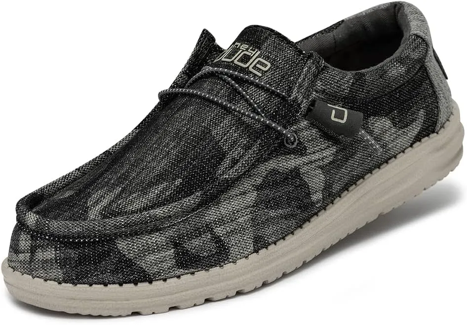 Hey Dude Men's All Wally Styles | Mens Shoes | Men's Lace Up Loafers | Comfortable & Light-Weight