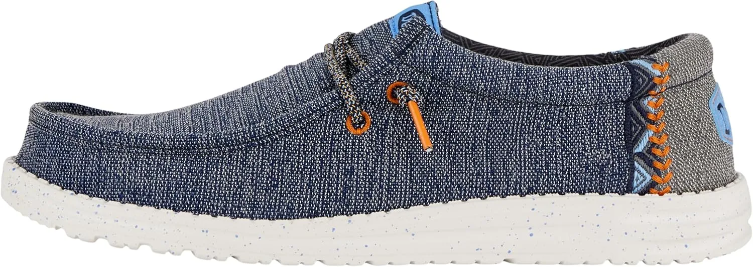 Hey Dude Men's Wally-Coastline Navy Size 8 | Men's Shoes | Men Slip-on Loafers | Comfortable & Light-Weight