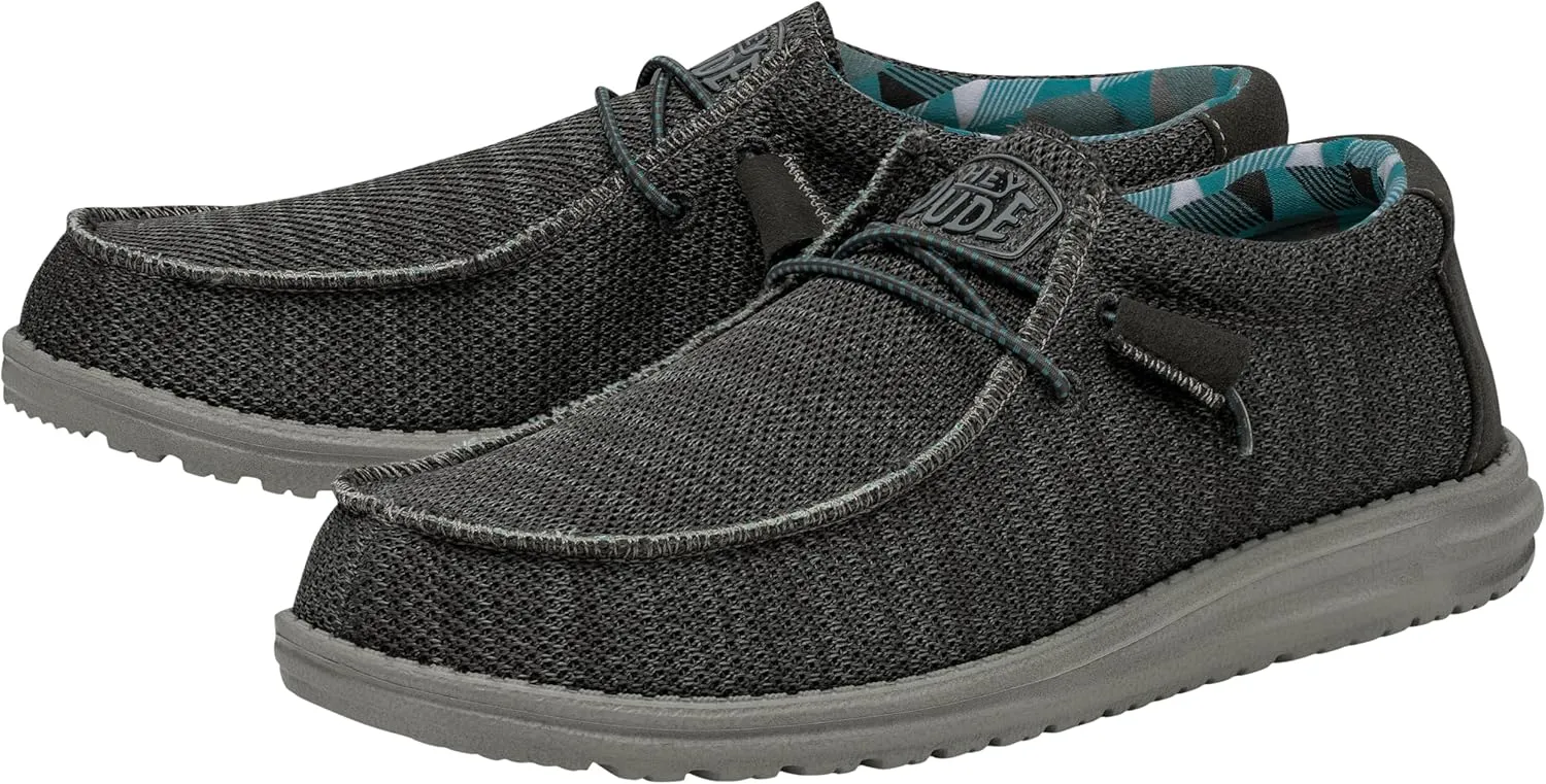 Hey Dude Men's Wally Sox | Mens Shoes | Men's Lace Up Loafers | Comfortable & Light-Weight